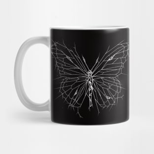 Broken Glass Butterfly Black and White by Tobe Fonseca Mug